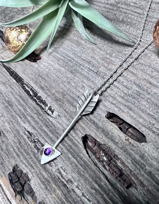 Amethyst Arrow Necklace